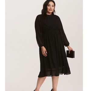 Black lace detail dress torrid